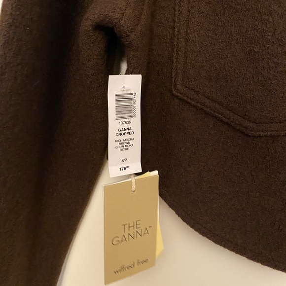 ARITZIA WILFRED FREE GANNA CROPPED JACKET SMALL MOCHA BROWN - Picture 3 of 4